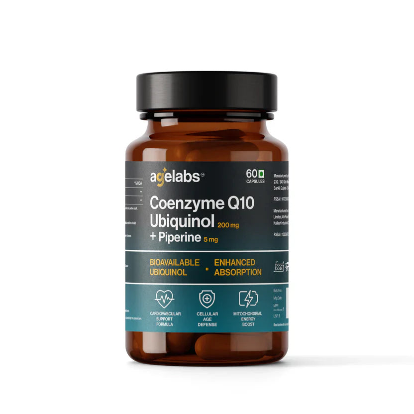 CoQ10 (Ubiquinol) 200 mg with Piperine | Cellular Energy & Heart Health