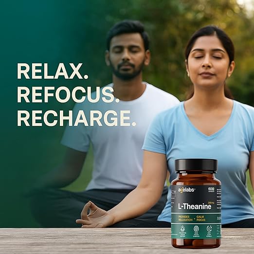 L-Theanine 200 mg Supplement | Calm Focus & Stress Relief Support